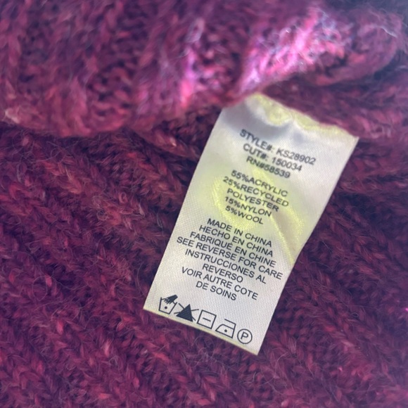 Kut from the Kloth Pink Cable Knit Sweater | Cozy Long Sleeve Pullover - Picture 6 of 6